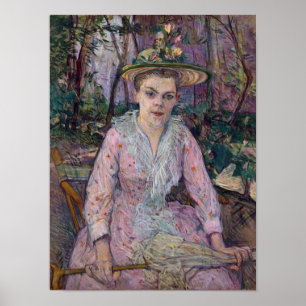 Vrouw met een Umbrella, 1889 Poster