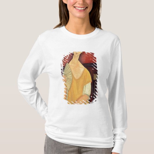Vrouw met een ventilator van 1919 t-shirt (Voorkant)