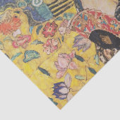 Vrouw met een ventilator van Gustav Klimt Tissuepapier (Detail)