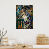 Vrouw met een ventilator van Jean Metzinger Poster (Keuken)