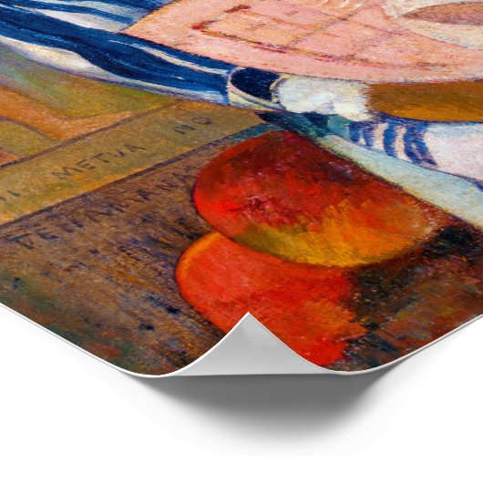 Vrouw met een waaier, Gauguin Poster (Hoek)