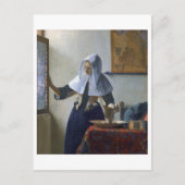 Vrouw met een waterjuk van Johannes Vermeer Briefkaart (Voorkant)