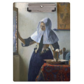 Vrouw met een waterjuk van Johannes Vermeer Klembord (Voorkant)