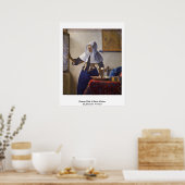 Vrouw met een waterpitcher. Door Johannes Vermeer Poster (Keuken)