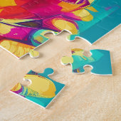  vrouw met een wijnglas Abstracte kunst Legpuzzel (Zijkant)