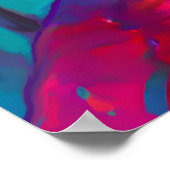 vrouw met een wijnglas Abstracte kunst Poster (Hoek)