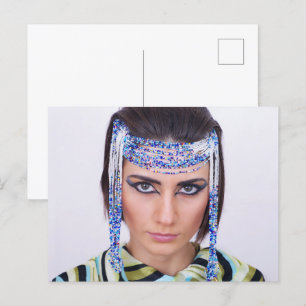 Vrouw met Egyptische look Briefkaart