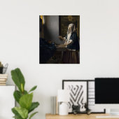 Vrouw met evenwicht — Vermeer Poster (Thuiskantoor)