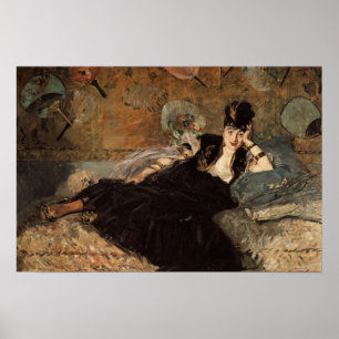 Vrouw met fans poster