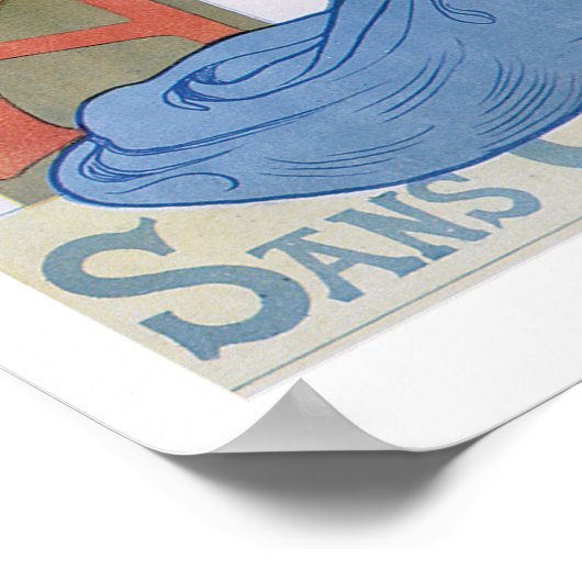 Vrouw met  fietsenPoster Poster (Hoek)