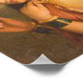 Vrouw met fruit van Raja Ravi Varma Poster (Hoek)