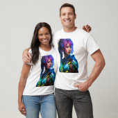 Vrouw met futuristische schoonheid t-shirt (Unisex)