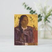 Vrouw met Gardenia door Paul Gauguin Briefkaart (Staand voorkant)