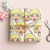 Vrouw met geel haar cadeaupapier