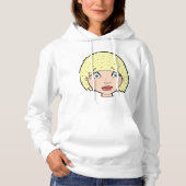 Vrouw met geel haar hoodie (Voorkant)