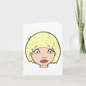 Vrouw met geel haar kaart (Voorkant)