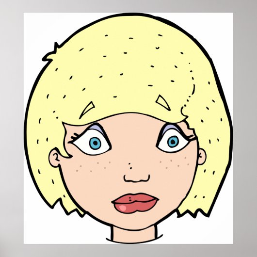 Vrouw met geel haar poster (Voorkant)