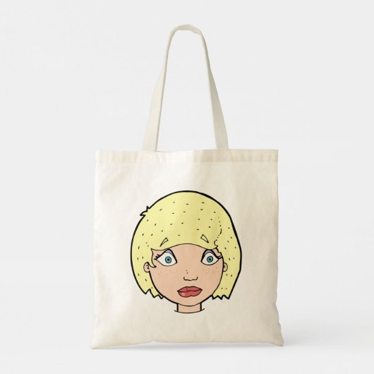 Vrouw met geel haar tote bag (Achterkant)