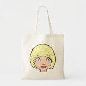 Vrouw met geel haar tote bag (Voorkant)