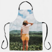 Vrouw met gele korte broek schort (Voorkant)