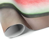 Vrouw met gesneden watermeloen cadeaupapier (Rol Hoek)