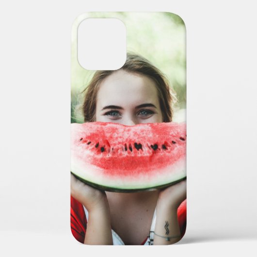 Vrouw met gesneden watermeloen Case-Mate iPhone case (Achterkant)