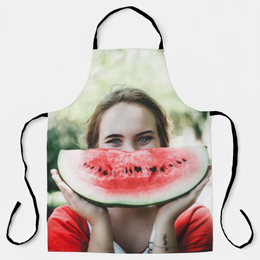 Vrouw met gesneden watermeloen schort (Voorkant)