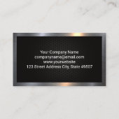 Vrouw met gewicht | Zakelijke kaart met metalen ra Visitekaartje (Achterkant)