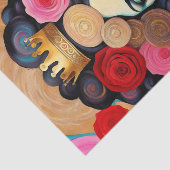 Vrouw met Gouden Kroon Decoupage Tissuepapier (Detail)