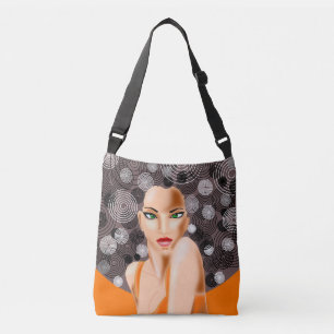 Vrouw met Green Eyes Crossbody Bag Tas