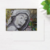 Vrouw met grijs hout visitekaartjes (Bureau)