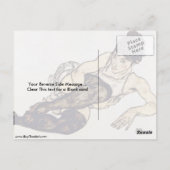 Vrouw met groene kousen van Egon Schiele Briefkaart (Achterkant)