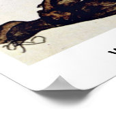 Vrouw met groene kousen van Egon Schiele Poster (Hoek)