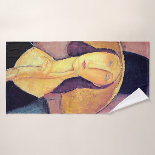 Vrouw met groot Pet, Modigliani Badhanddoek (Badhanddoek)