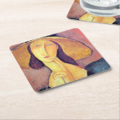 Vrouw met groot Pet, Modigliani Kartonnen Onderzetters (Schuin)