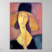 Vrouw met groot Pet, Modigliani Poster (Voorkant)
