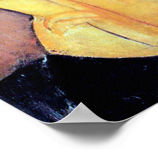 Vrouw met groot Pet, Modigliani Poster (Hoek)