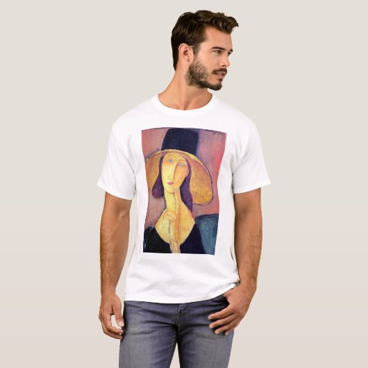 Vrouw met groot Pet, Modigliani T-shirt (Voorkant volledig)