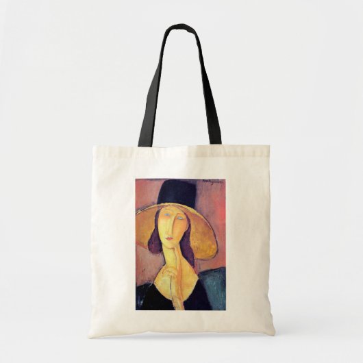 Vrouw met grote hoed, Modigliani Tote Bag (Voorkant)