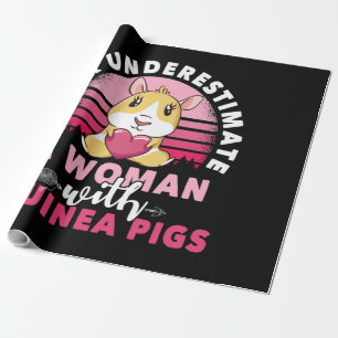 Vrouw met Guinee Pig Cavy Roddent Cadeaupapier