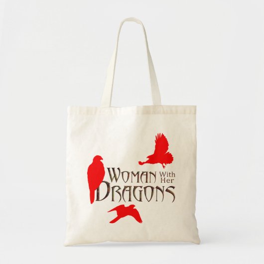 Vrouw met haar Dragons Tote Bag (Voorkant)