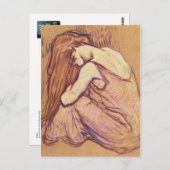 Vrouw Met haar haar haar haar haar haar door Henri Briefkaart (Voorkant / Achterkant)