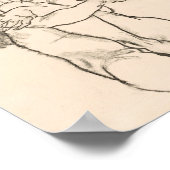 Vrouw met haar linkerknie Egon Schiele Poster (Hoek)