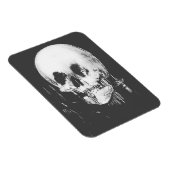 Vrouw met Halloween-schedelreflectie in spiegel Magneet (Rechterzijde)