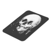 Vrouw met Halloween-schedelreflectie in spiegel Magneet (Linkerzijde)