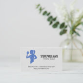 Vrouw met halters visitekaartje (Staand voorkant)