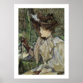 Vrouw met handschoenen (Honorine Platzer) Poster (Voorkant)