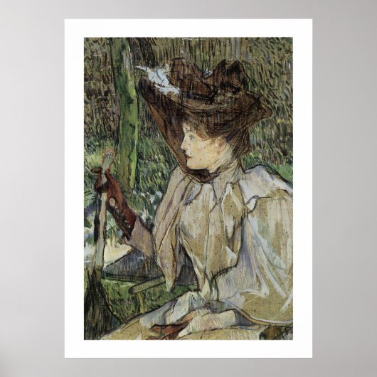 Vrouw met handschoenen (Honorine Platzer) Poster (Voorkant)