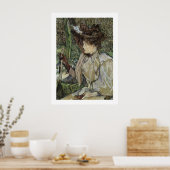 Vrouw met handschoenen (Honorine Platzer) Poster (Keuken)