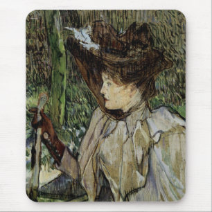 Vrouw met handschoenen van Toulouse-Lautrec Muismat